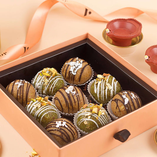 Guilt-Free Laddoo Box with Pistachio and Gulkand Filling