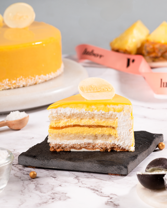 Mango Coconut Mousse Cake