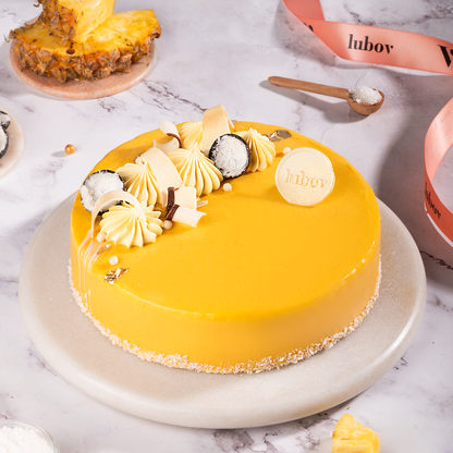 Mango Coconut Mousse Cake