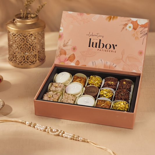 Rakhi Hamper – Rakhi Love Hamper with 15 Treats