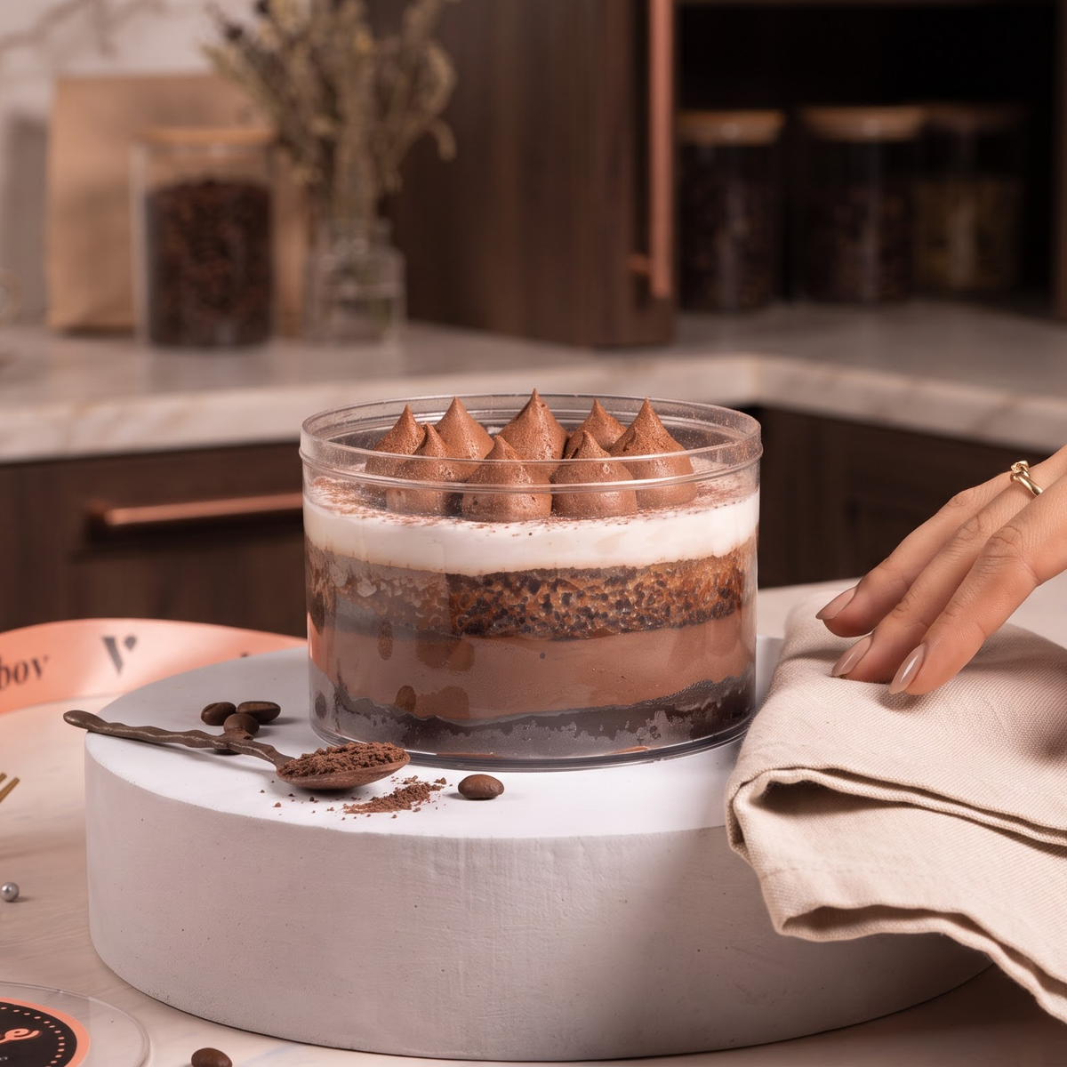 Tiramisu Bento Cake – Chocolate Coffee Delight