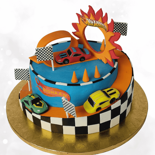 Hot Wheels Theme Cake