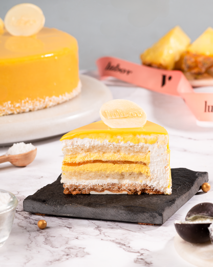 Mango Coconut Mousse Cake