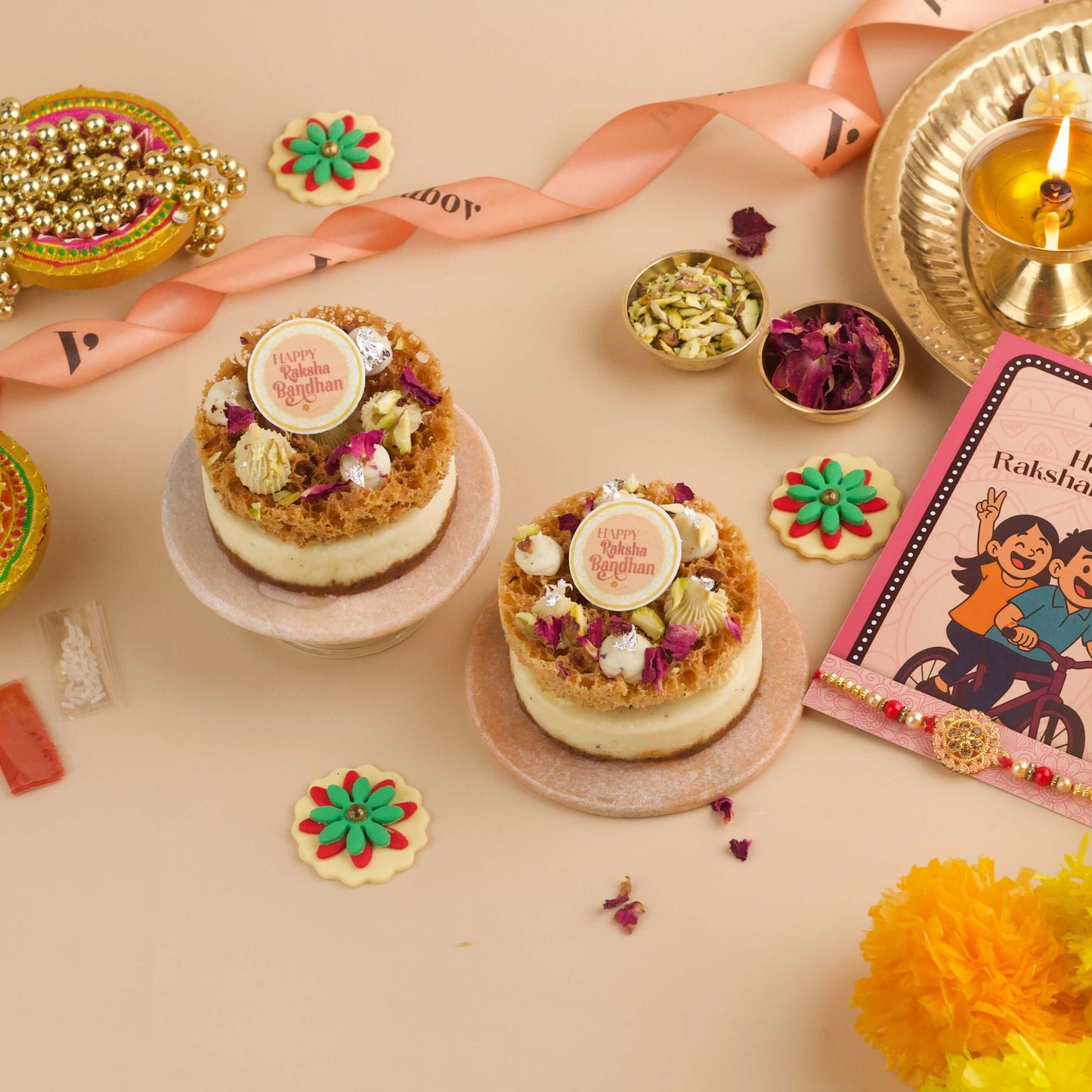 Rakhi Ghevar Cheesecake