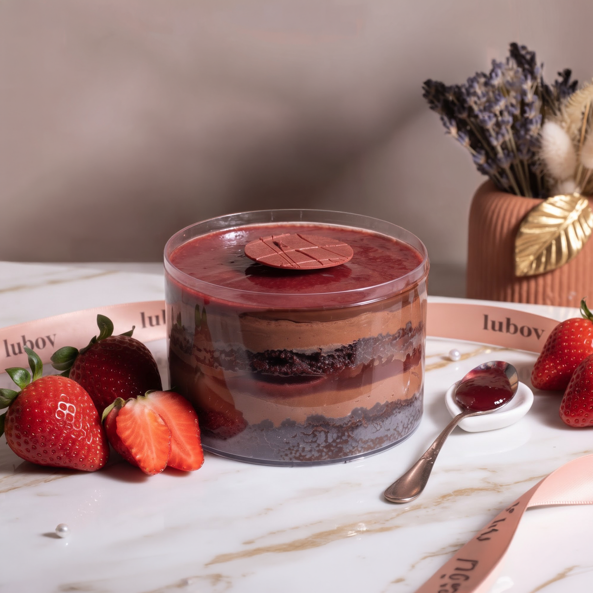 Chocolate Strawberry Bento Cake – Cute & Delicious
