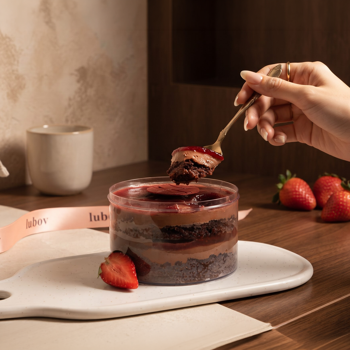 Chocolate Strawberry Bento Cake – Cute & Delicious