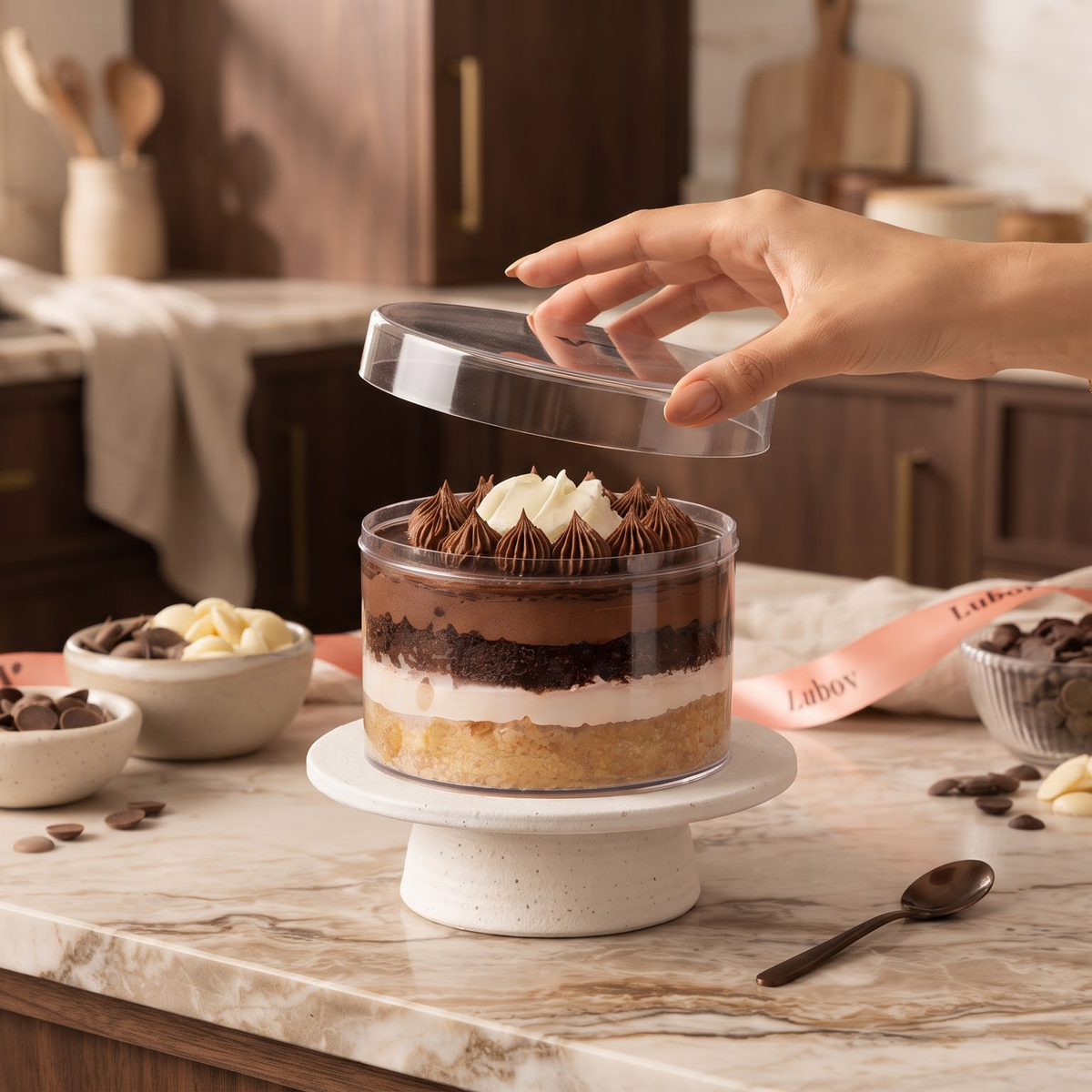 Chocolate Mousse Bento Cake – Triple Chocolate Delight
