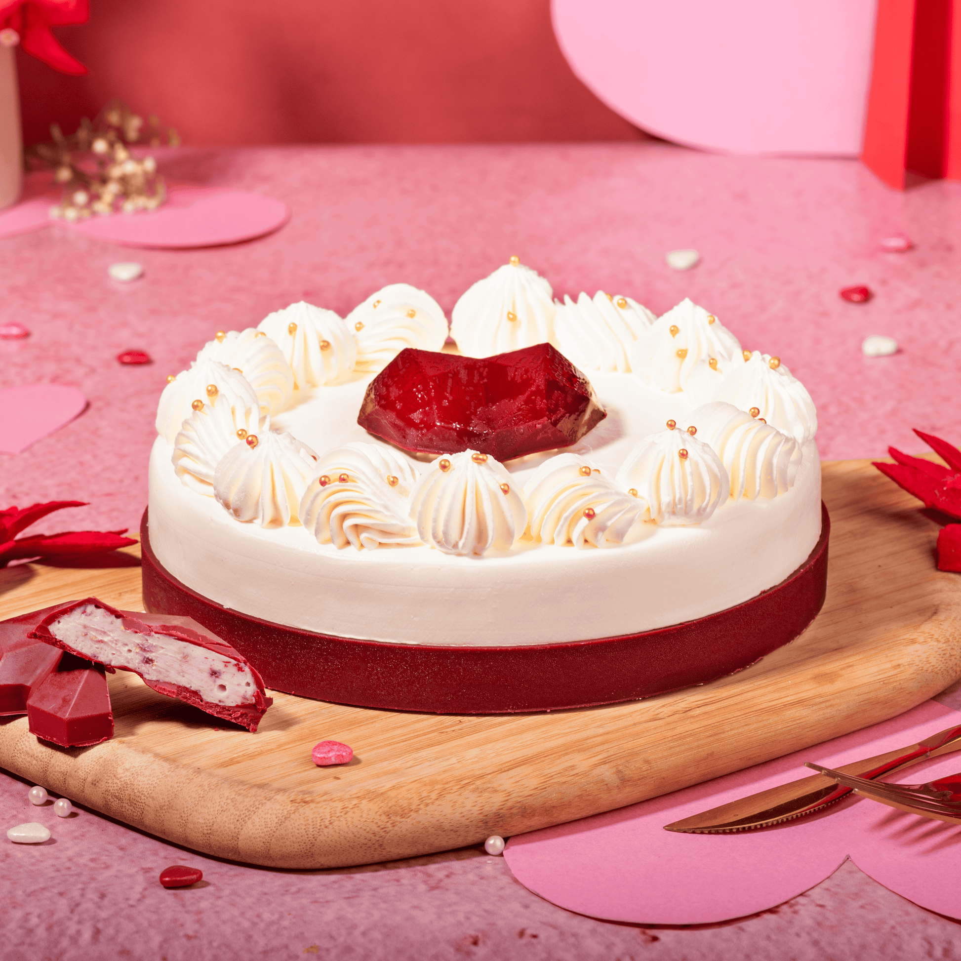 White Chocolate Mousse – Be Mine Cake